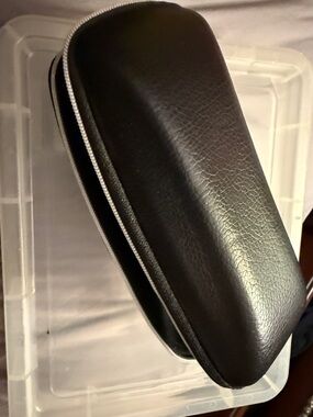 Unisex 💎🕶️👓🔍👓🕶️Black Leather Glasses protection Case -